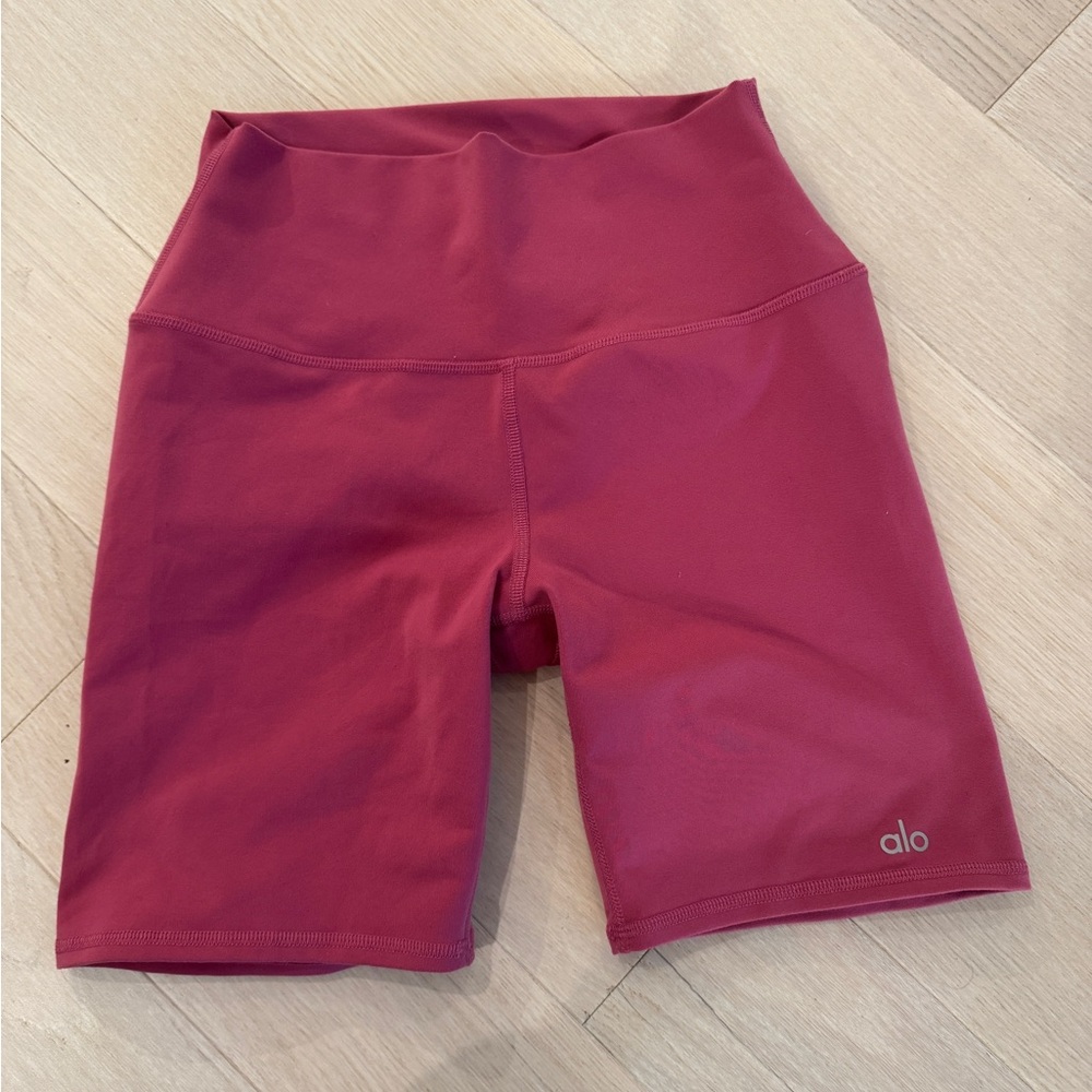 ALO Yoga Women's Red High-Waist Shorts